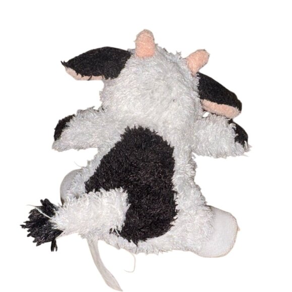 Animal Alley VERY SOFT BLACK & WHITE COW 4" Bean Bag Stuffed Animal Toy - Picture 3 of 4